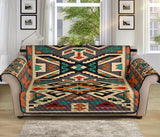 Orange Native Tribes Pattern Native American 70 Chair Sofa Protector - Powwow Store