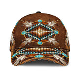 Powwow Store gb nat00023 04 mandala brown native american classic cap