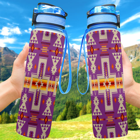 Powwow Store gb nat00062 07 light purple tribe design native american hydro tracking bottle