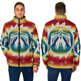 Powwow StoreGBNAT00077 Thunderbird Rainbow Men's Padded Jacket