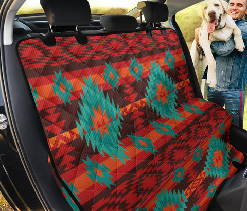 Powwow Store gb nat00611 red geometric pattern pet seat cover