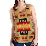 Powwow Store gb nat00046 15 light brown tribe pattern native american womens racerback tank