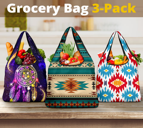 Pattern Grocery Bag 3-Pack SET 3
