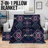 Powwow StoreGBNAT00565 Dark Color Pattern  Pillow Blanket