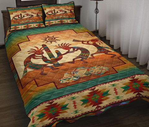 Kokopelli Myth Native American Quilt Bed Set - Powwow Store