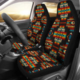 GB-NAT00402 Black Pattern Native Car Seat Covers