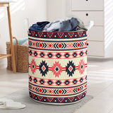 Powwow Store gb nat00375 pink navy pattern native laundry basket