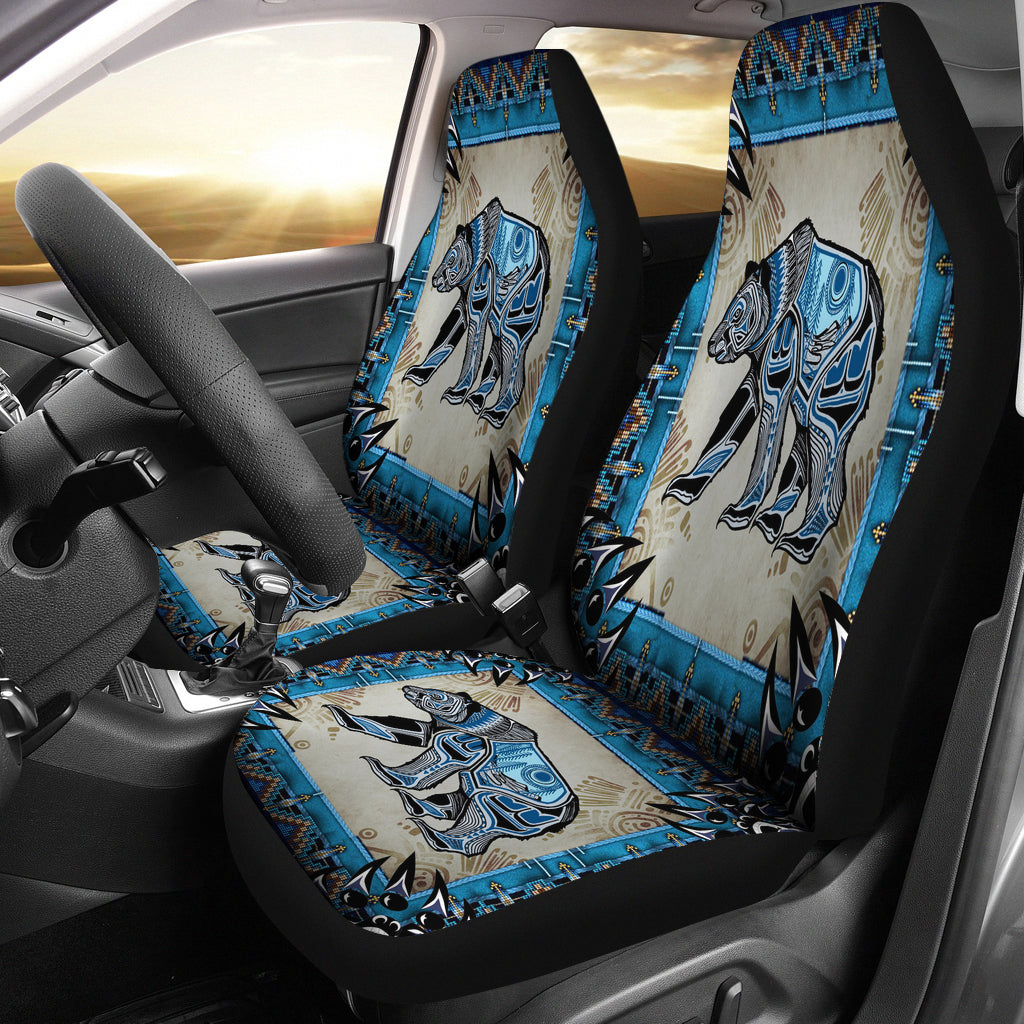 GB-NAT00632  Bear Symbol Native Car Seat Cover