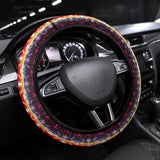 GB-NAT00653 Pattern Purple Native Steering Wheel Cover
