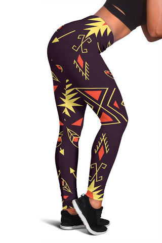 Feather Arrows Native American Leggings - ProudThunderbird