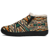 Orange Native Tribes Pattern Native American Winter Sneakers - Powwow Store