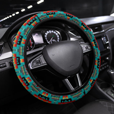 GB-NAT00046-01 Tribes Pattern Design Steering Wheel Cover