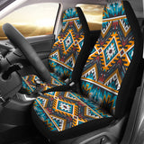 GB-NAT00406 Yellow Aztec Geometric Car Seat Covers