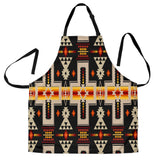 Powwow Store gb nat00062 01 black tribe design native american apron