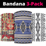 Blue White White Fabric Bandana 3-Pack NEW