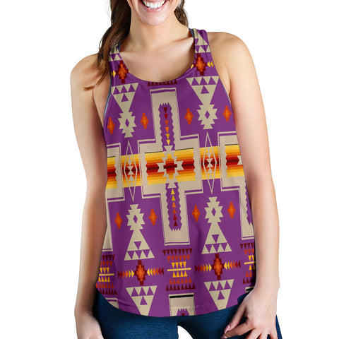 Powwow Store gb nat00062 07 light purple tribe design native american womens racerback tank