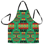 Powwow Store gb nat00046 05 green tribes pattern native american apron