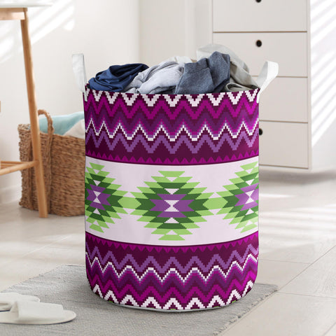 Powwow StoreLB0016 Pattern Native American Laundry Basket