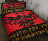 Thunderbird Red Pattern Native American Quilt Bed Set - Powwow Store