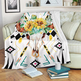 Powwow Store gb nat00346 bison yellow flower blanket