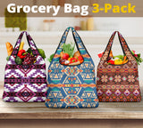 Powwow StorePattern Grocery Bag 3Pack SET 58