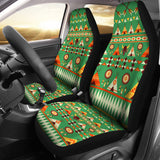 GB-NAT00426 Green Bison Pattern Car Seat Covers