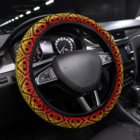 Powwow StoreGBNAT00689 Pattern Native Steering Wheel Cover