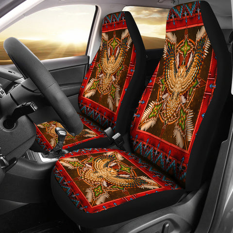 Powwow StoreCSA0009 Red Thunderbird Mandala Car Seat Cover