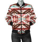 Powwow StoreGBNAT00540 Red Vector  Women's Bomber Jacket