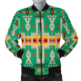 GB-NAT00062-06 Green Tribe Design Native Men's Bomber Jacket