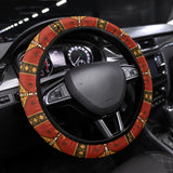 Powwow Store gb nat00331 geometric pattern red steering wheel cover