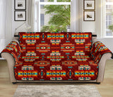 Powwow StoreGBNAT0040202 Red Pattern 70" Sofa Protector