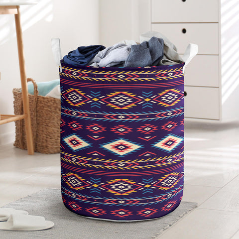 Powwow StoreLB0015 Pattern Native American Laundry Basket