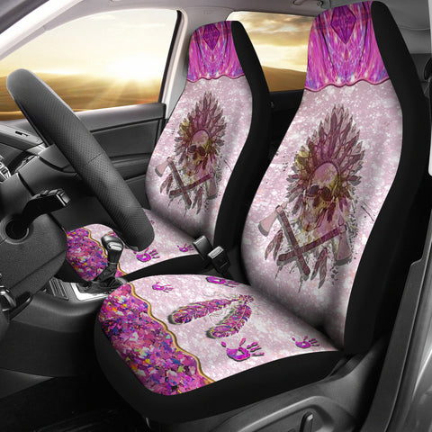 Powwow Store skull head dress feather native car seat covers