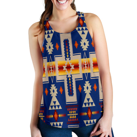 Powwow Store gb nat00062 04 navy tribe design native american womens racerback tank