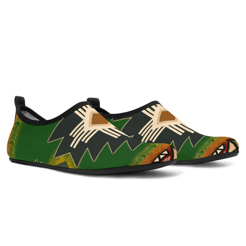GB-NAT0001-0 Southwest Green Symbol Native American Aqua Shoes
