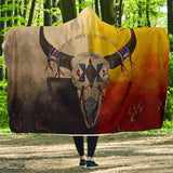Bison Medicine Wheels Native American Hooded Blanket