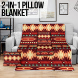 Powwow StoreGBNAT00510 Red Ethnic Pattern Pillow Blanket