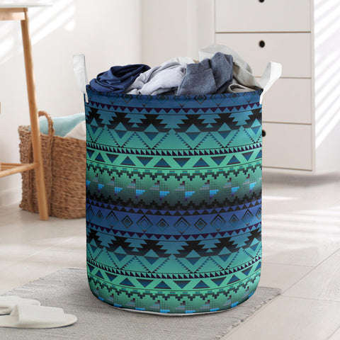 Powwow StoreGBNAT00601 Pattern Native Laundry Basket