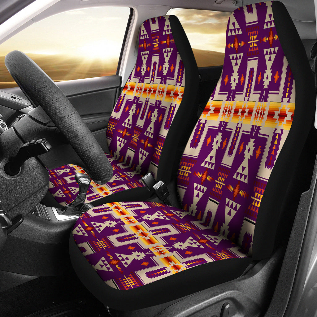 GB-NAT00062-CARS09 Purrple Tribe Design Native American Car Seat Covers
