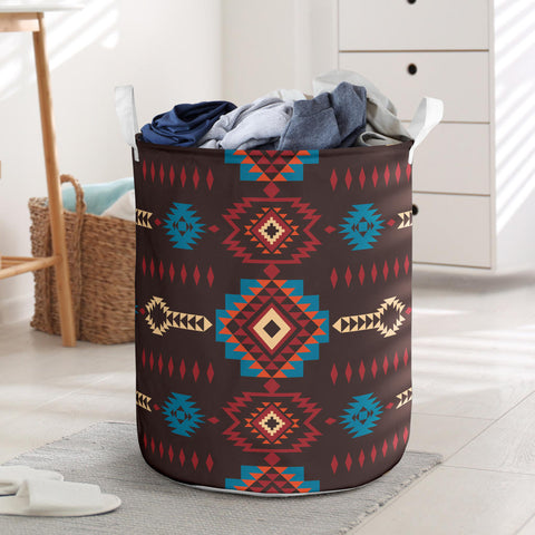 Powwow StoreLB0011 Pattern Native American Laundry Basket