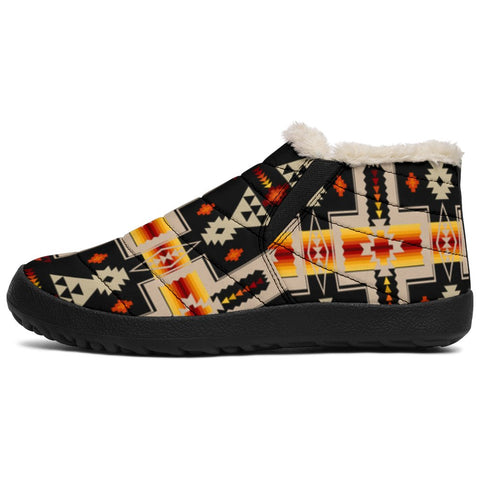 Black Tribe Border Native American Winter Sneakers