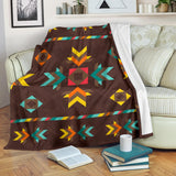 Powwow Store brown ethnic seamless pattern blanket