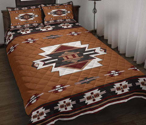 Native Temple Pattern Native American Quilt Bed Set - Powwow Store