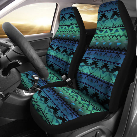 GB-NAT00601 Blue Pattern Native Car Seat Cover