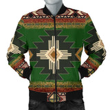 Indigenous Design Green Native American Bomber Jacket - Powwow Store