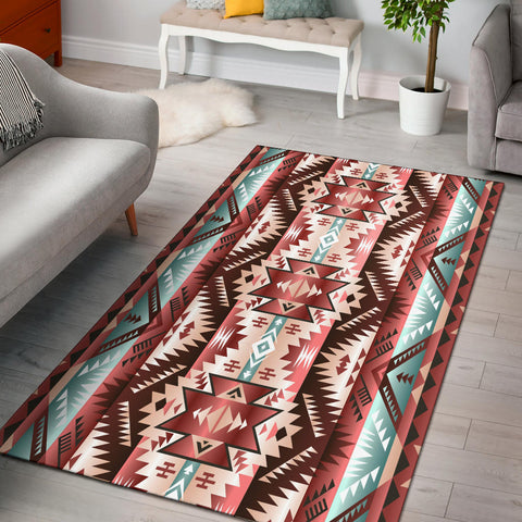 Powwow Store gb nat00540 red vector tribal native area rug