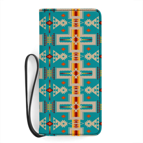 Powwow Store gb nat00062 05 turquoise tribe design native clutch purse