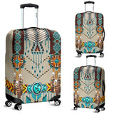 GB-NAT00069 Turquoise Blue Pattern Breastplate Native American Luggage Covers