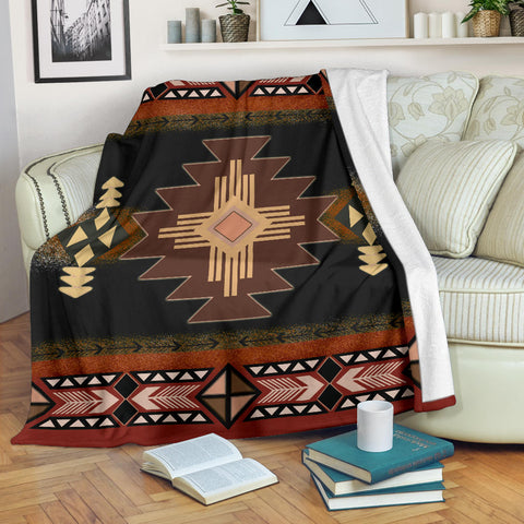 Powwow Store gb nat00139 brown geometric native american blanket